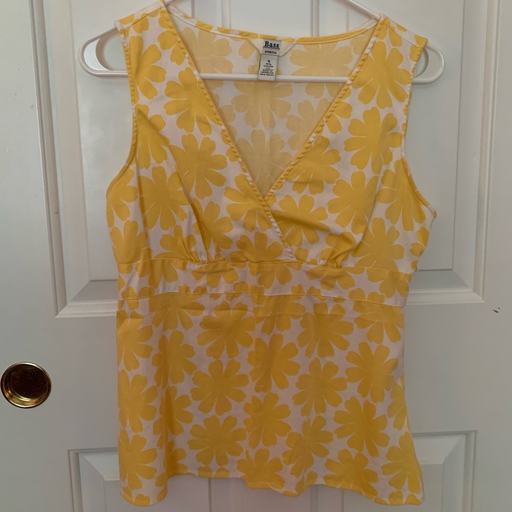 Yellow V Neck top